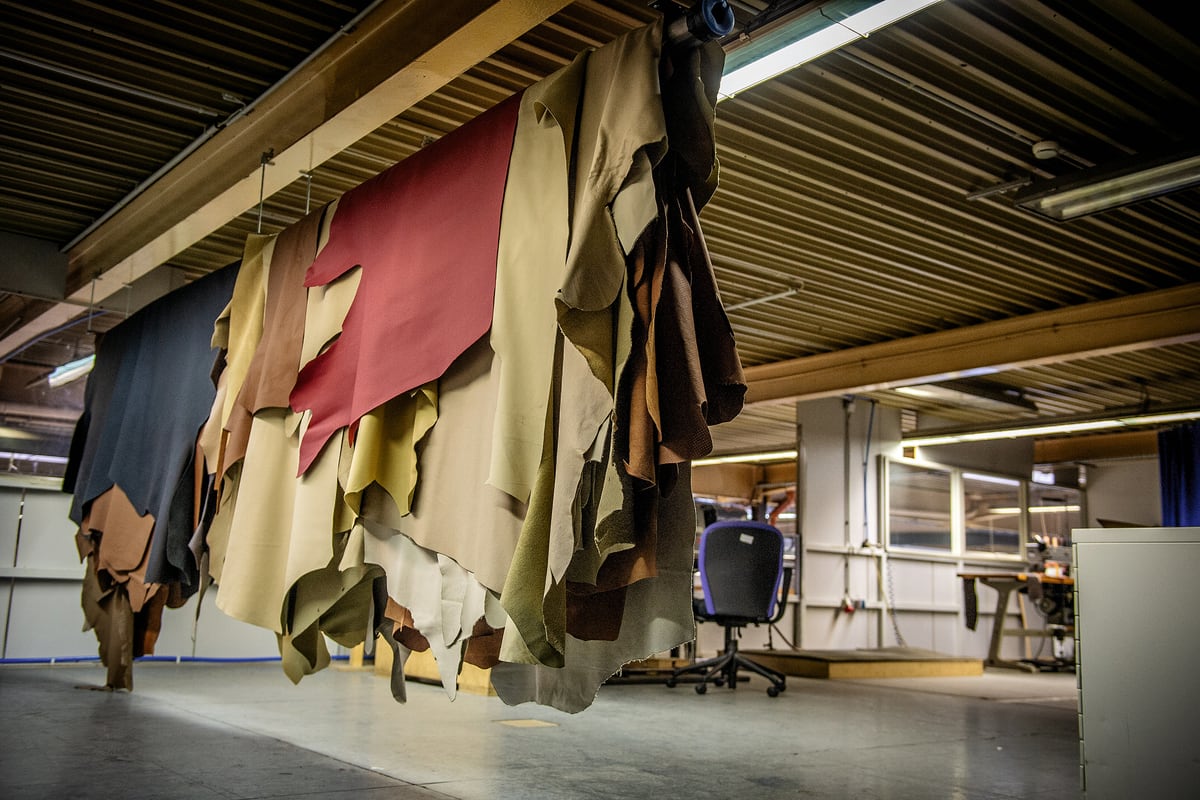 Leather hides in the TRASCO saddlery