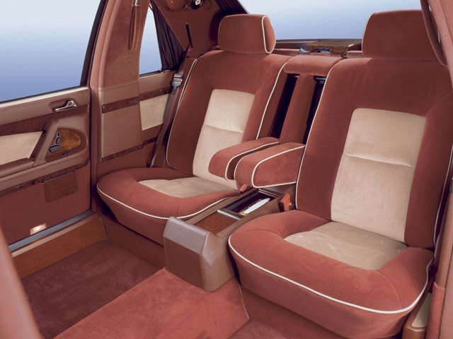 TRASCO stretched limousine based on the Mercedes-Benz W140, rear compartment