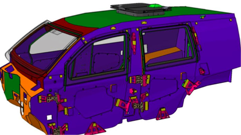 3D armoring design fitted into the vehicle body