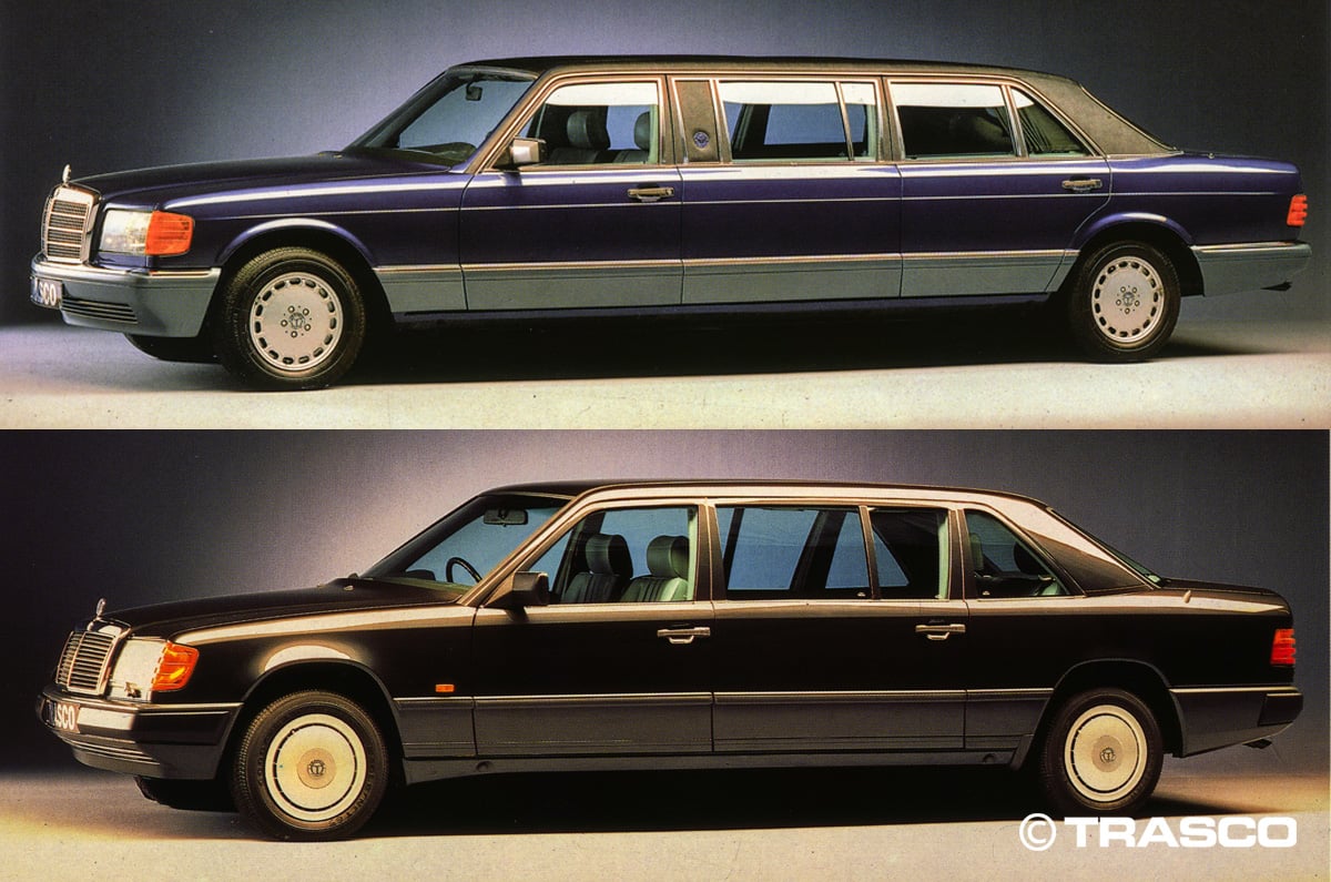 Історичні подовжені лімузини від TRASCO на базі Mercedes-Benz S-Класу (W126)