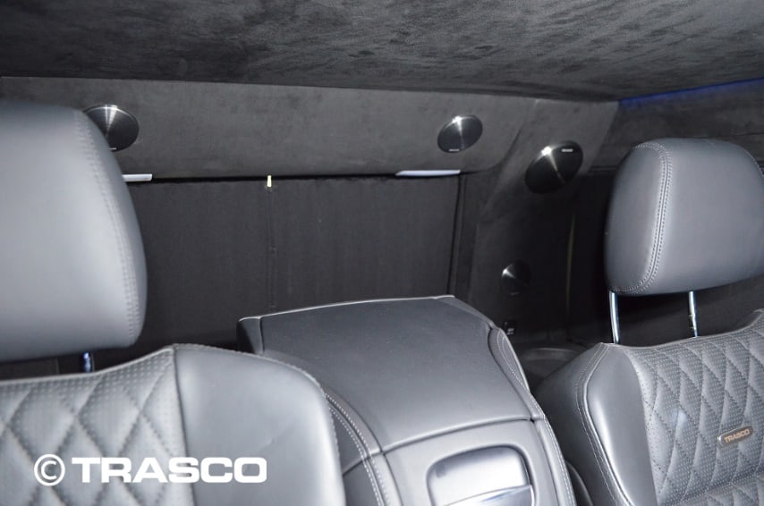 TRASCO VIP SUV XXLong based on the Mercedes-Benz G 63 AMG, rear seats with partition