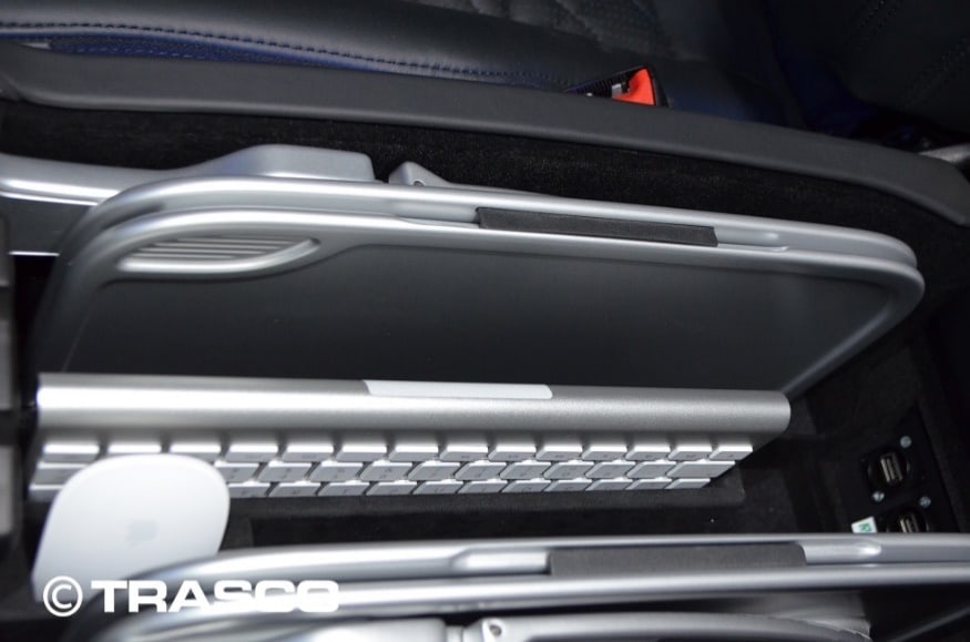 TRASCO VIP SUV XXLong based on the Mercedes-Benz G 63 AMG, fold-out work table with keyboard