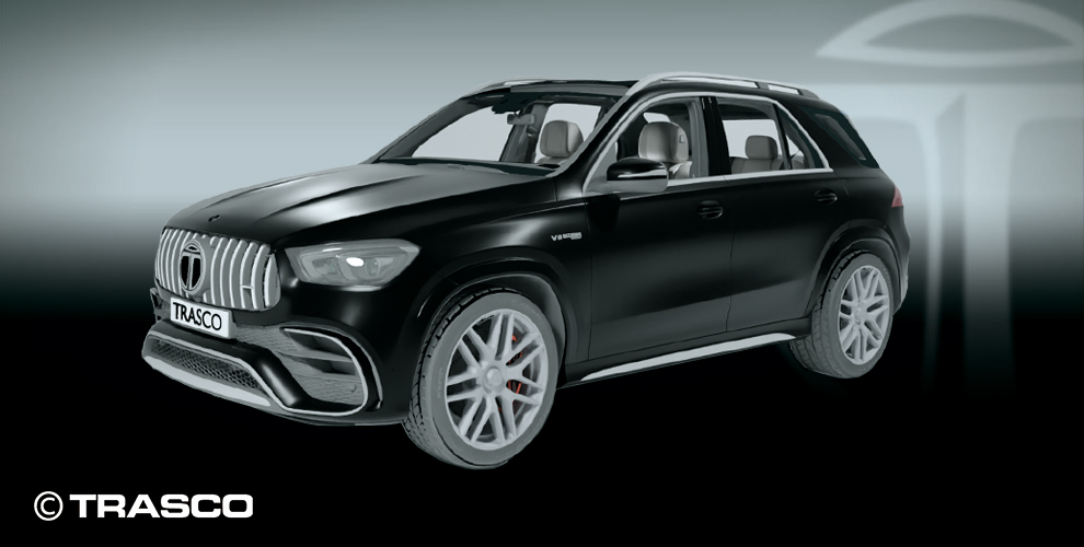 Schutzkonzept des TRASCO-SUV auf Basis des Mercedes-Benz GLE: geschützte Bereiche, ballistisches Glas und geschützte Bauteile