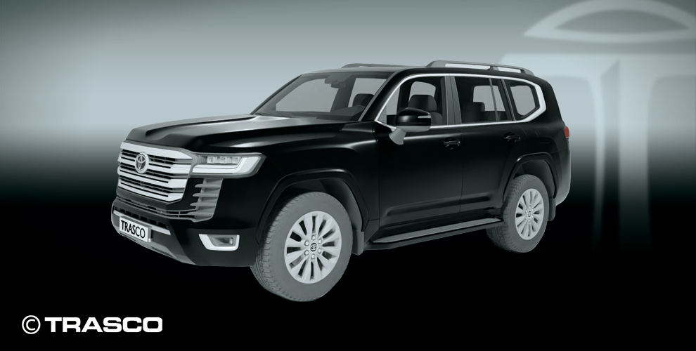 Концепція захисту позашляховика Toyota Land Cruiser 300: броньований каркас салону, балістичне скло та захищені компоненти